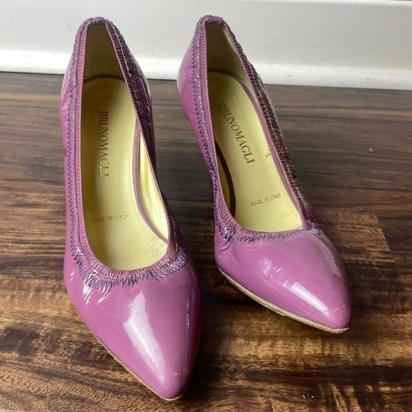 Bruno Magli Purple Patent Leather Pump Size: 37 - Picture 1 of 15